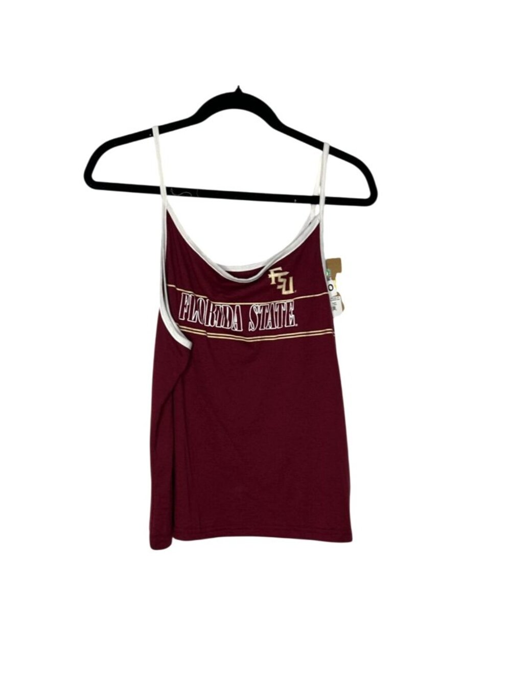 NWT Florida State Womens Tank Top Maroon & White Size L 12/14 New With Tags